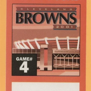 Cleveland Browns 2001 Football Puppy Pound Backstage Pass