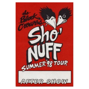 Black Crowes 1998 Summer Concert Tour After Show Backstage Pass