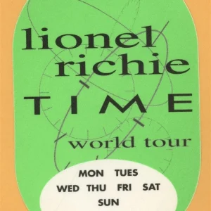 Lionel Richie 1998 Time Concert Tour VIP Backstage Pass