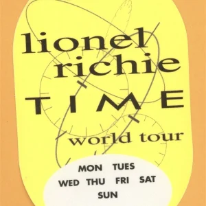 Lionel Richie 1998 Time Concert Tour VIP Backstage Pass