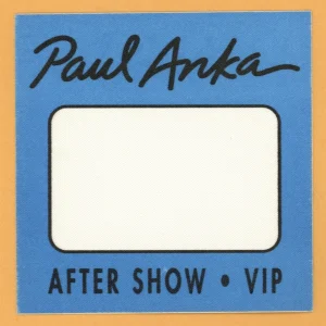 Paul Anka 1999 Concert Tour AFTER SHOW Backstage Pass