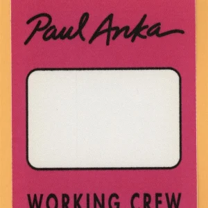 Paul Anka 1999 Concert Tour WORKING Backstage Pass