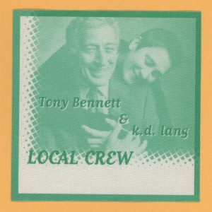 Tony Bennett 2011 K.D. Lang Concert Tour Crew Backstage Pass