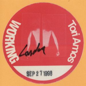 Tori Amos 1998 From the Choirgirl Hotel Concert Tour Working Backstage Pass