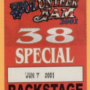 38 Special 2001 Tour Backstage Pass