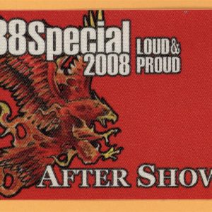 38 Special 2008 Tour AFTER SHOW Backstage Pass