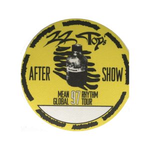 ZZ Top 1997 Continental Safari Concert Tour Aftershow Backstage Pass