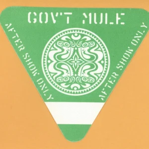 Gov't Mule 2004 Déjà Voodoo Concert Tour AFTER SHOW Backstage Pass