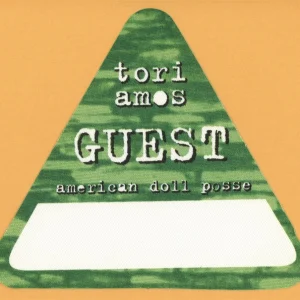 Tori Amos 2007 American Doll Posse Concert Tour Guest Backstage Pass