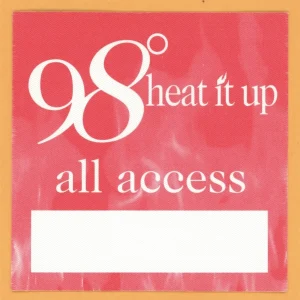 98 Degrees 1998 Heat It Up Tour ALL ACCESS Backstage Pass