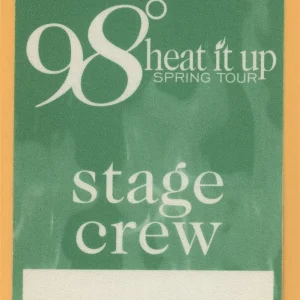 98 Degrees 1998 Heat It Up Tour CREW Backstage Pass