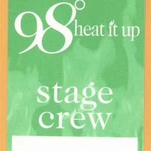 98 Degrees 1998 Heat It Up Tour CREW Backstage Pass