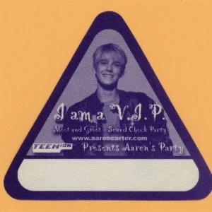 Aaron Carter Concert Tour VIP Backstage Pass