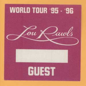 Lou Rawls 1995 Concert Tour GUEST Backstage Pass