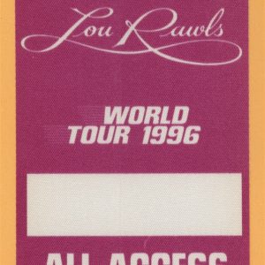 Lou Rawls 1996 Concert Tour ALL ACCESS Backstage Pass