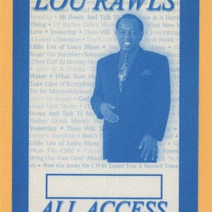 Lou Rawls 1999 Concert Tour ALL ACCESS Backstage Pass