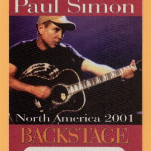 Paul Simon 2001 You're the One Concert Tour Backstage Pass