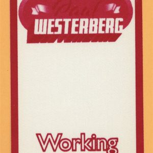 Paul Westerberg 2002 The Replacements Concert Tour WORKING Backstage Pass
