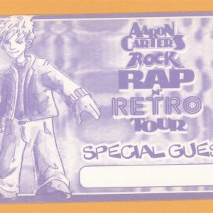 Aaron Carter 2002 Rap & Retro Concert Tour GUEST Backstage Pass