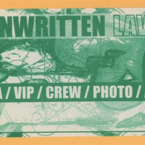 Unwritten Law 2002 Elva Concert Tour VIP Backstage Pass