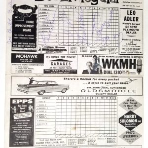 SIGNED 1959 Tigers Stadium Scorebook JSA LOA by Mickey Mantle Slaughter Kaline +