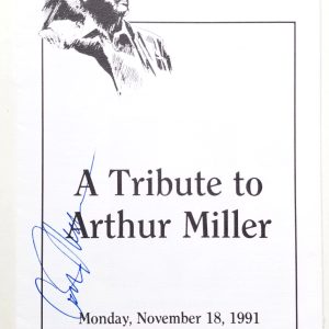 Arthur Miller hand SIGNED Tribute Program JSA COA Autographed Death of Salesman