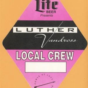 Luther Vandross 1991 Power of Love Concert Tour CREW Backstage Pass