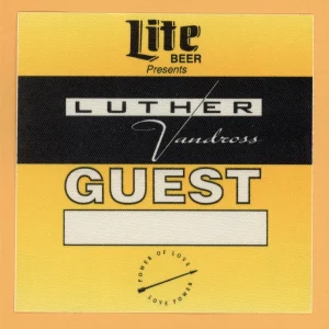 Luther Vandross 1991 Power of Love Concert Tour GUEST Backstage Pass
