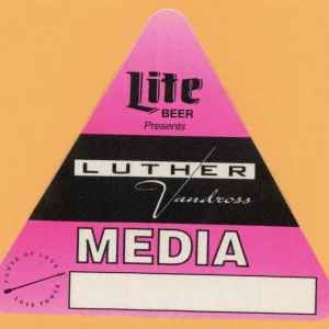 Luther Vandross 1991 Power of Love Concert Tour MEDIA Backstage Pass