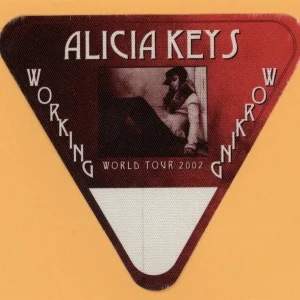 Alicia Keys 2002 Concert Tour WORKING Backstage Pass