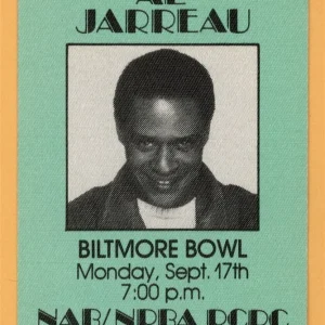 Al Jarreau 1984 High Crime Concert Tour Backstage Pass