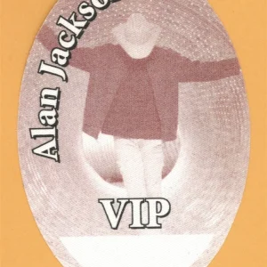 Alan Jackson 2003 Concert Tour VIP Backstage Pass