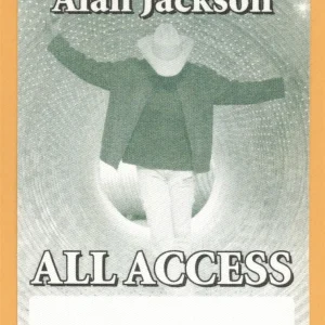 Alan Jackson 2003 Concert Tour ALL ACCESS Backstage Pass