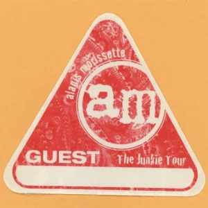 Alanis Morissette 1998 Junkie Tour Concert Tour GUEST Backstage Pass