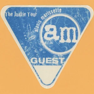 Alanis Morissette 1998 Junkie Tour Concert Tour GUEST Backstage Pass