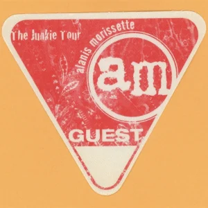 Alanis Morissette 1998 Junkie Tour Concert Tour GUEST Backstage Pass