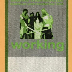 Alanis Morissette 2002 Mended Tour Concert Tour WORKING Backstage Pass