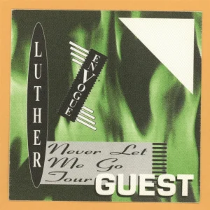 Luther Vandross 1993 Never Let Me Go Concert Tour GUEST Backstage Pass