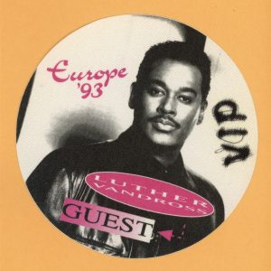 Luther Vandross 1993 Never Let Me Go Concert Tour VIP Backstage Pass
