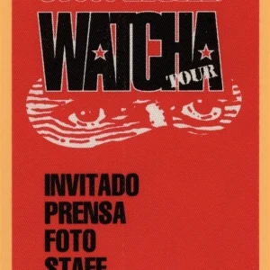 Watcha 2008 Concert Tour Backstage Pass