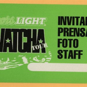 Watcha 2008 Concert Tour Backstage Pass