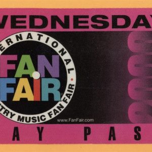 Waylon Jennings 1999 Fan Fair Country Concert Tour DAY Backstage Pass