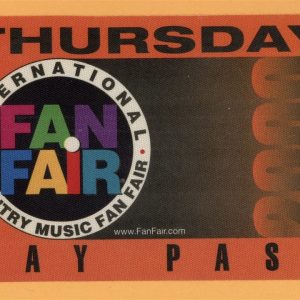 Waylon Jennings 1999 Fan Fair Country Concert Tour DAY Backstage Pass