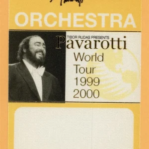 Pavarotti 1999 Concert Tour ORCHESTRA Backstage Pass