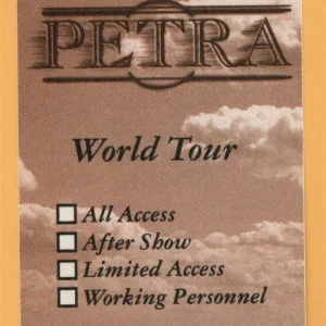 Petra 1998 God Fixation Concert Tour Backstage Pass