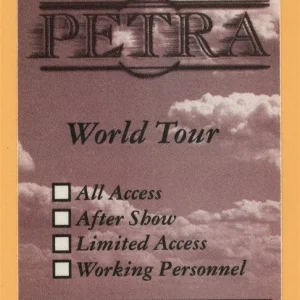 Petra 1998 God Fixation Concert Tour Backstage Pass