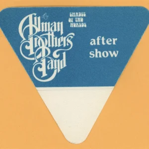 Allman Brothers 1990 Seven Turns Concert Tour After Show Backstage Pass