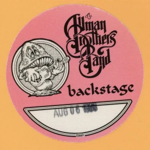 Allman Brothers 1993 Concert Tour Backstage Pass