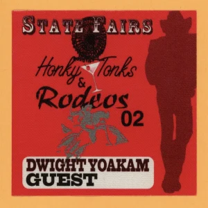 Hank Williams Jr. 2002 Dwight Yoakam Concert Tour Backstage Pass