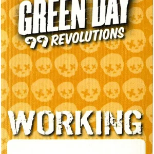 Green Day 2013 99 Revolutions Concert Tour Working Backstage Pass